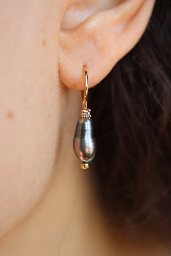 orecchini artigianali oro perle diamanti fairtrade